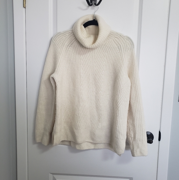 MADEWELL Mercer Cream Turtleneck Sweater - Picture 5 of 9